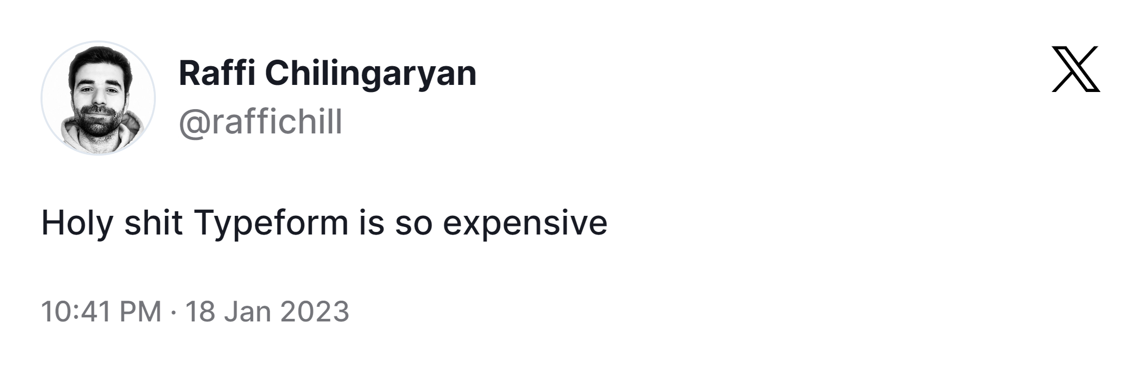 Tweet by @raffichill